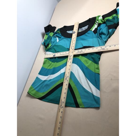 New Directions Women Blouse M Round Neck 3/4 Sleeve Boho Lagenlook Pullover - Picture 6 of 7